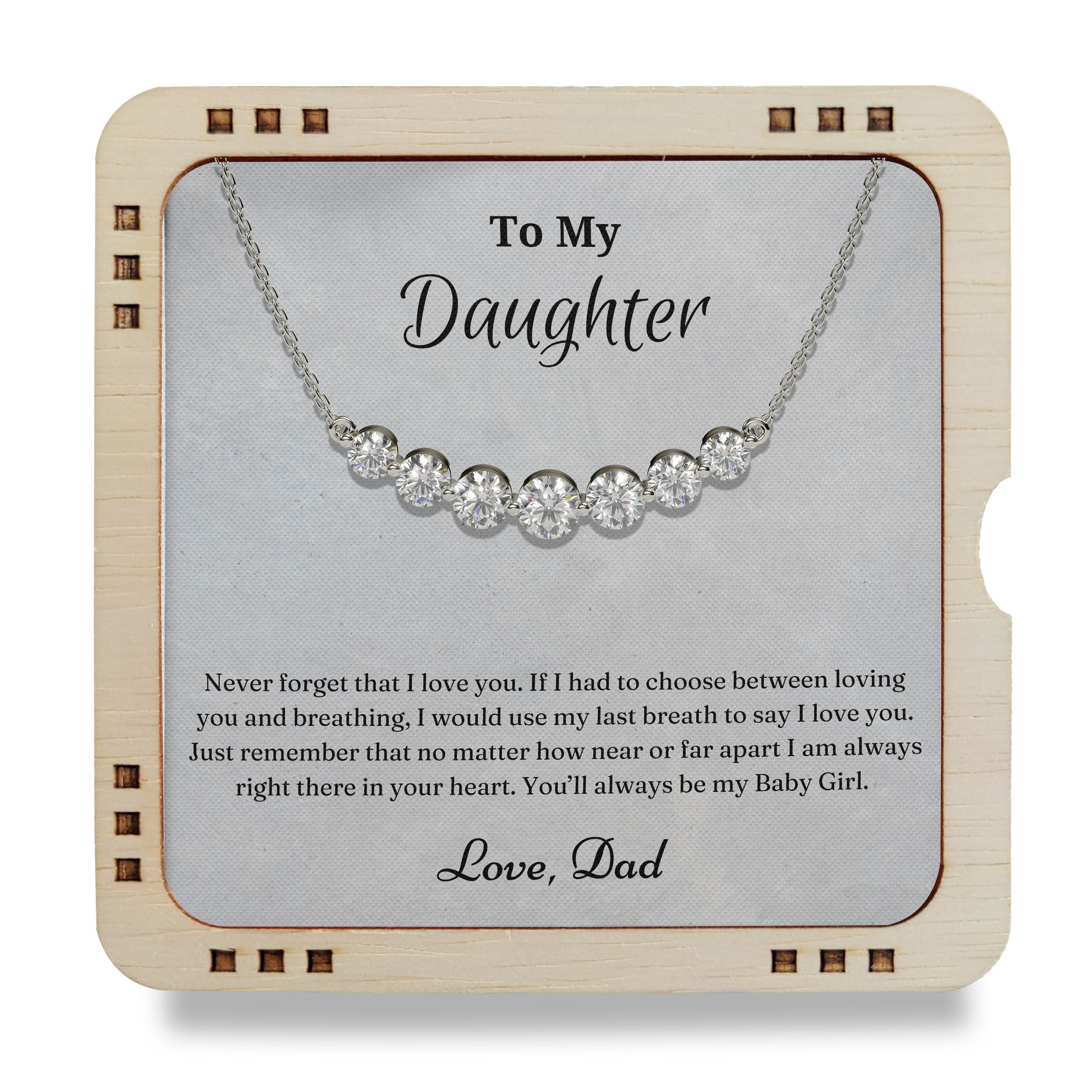 925 Sterling Silver Necklace To My Gorgeous Daughter - You will Always ...