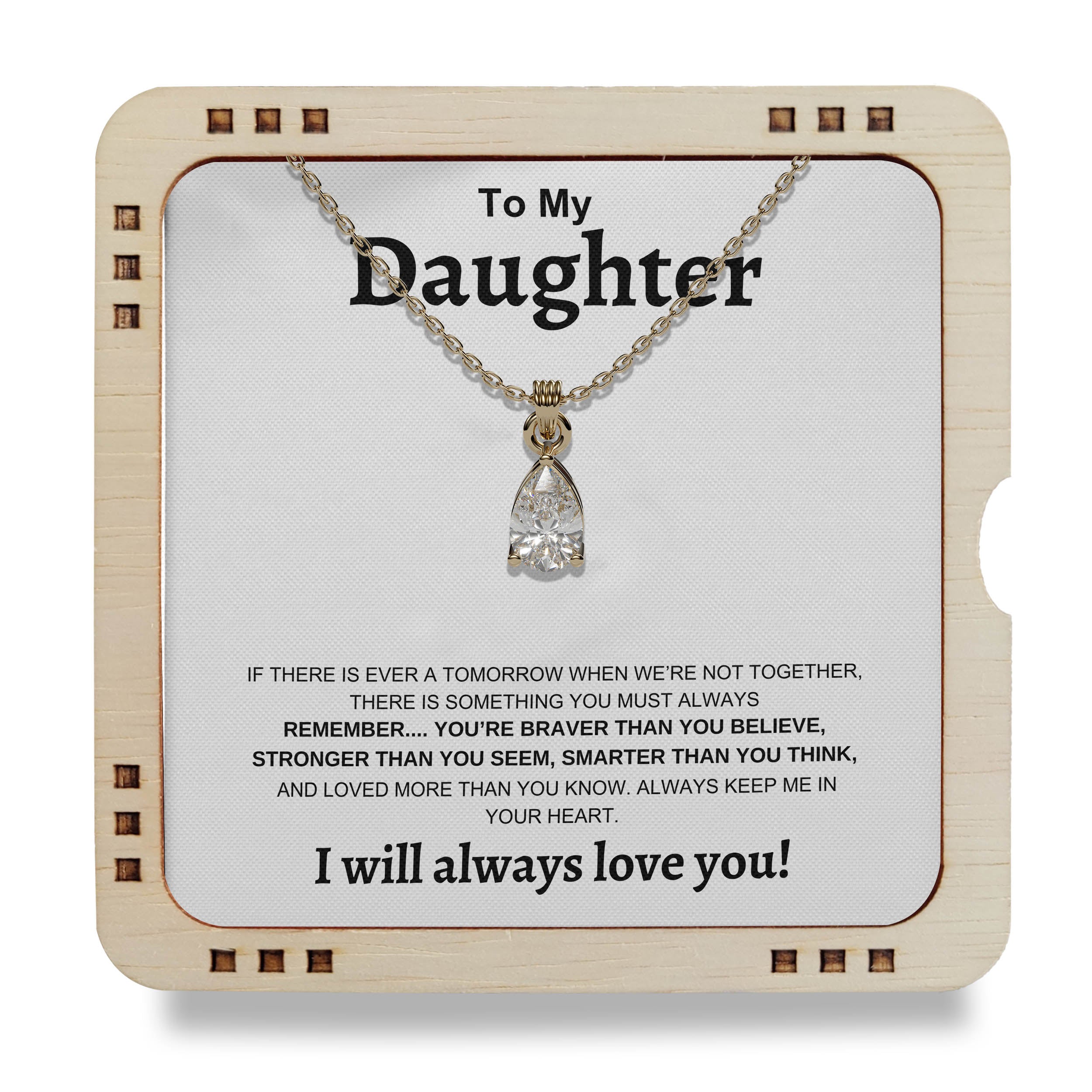 18K Gold Plated Necklace To My Daughter - I will always love you ...