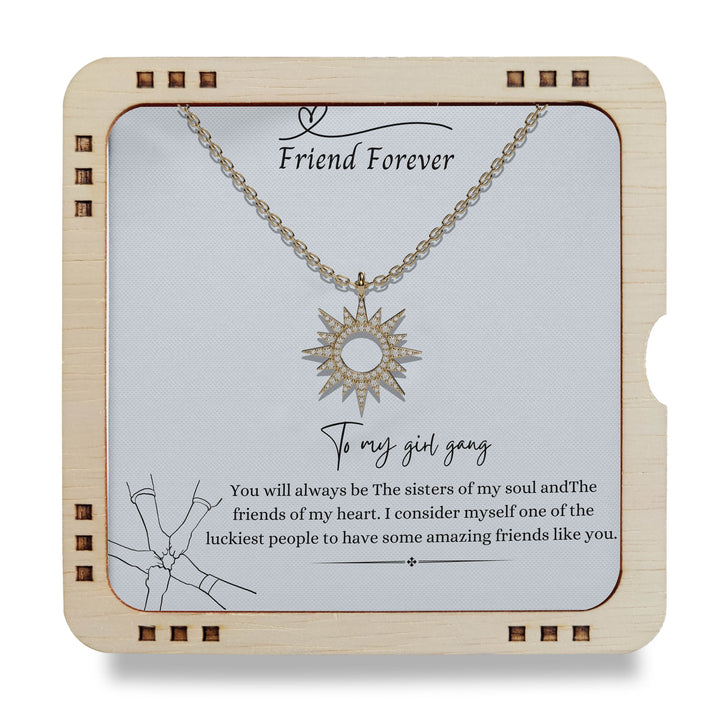 Friend Forever - You are sisters of my soul, gift for BFF, 18K Gold Plated Necklace