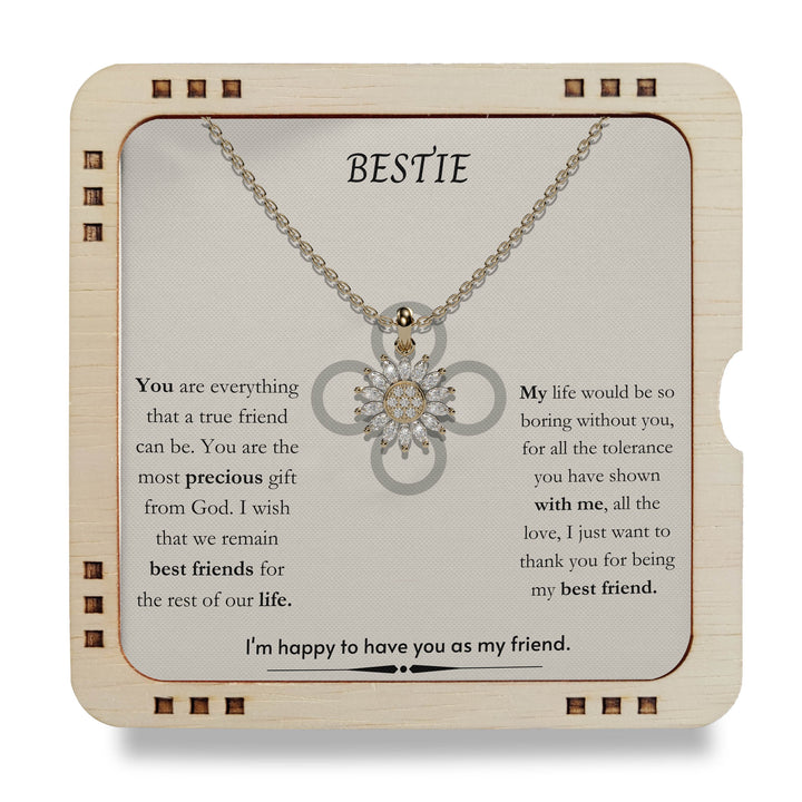 18K Gold Plated Necklace To My BESTIE  - My life would be so boring without you