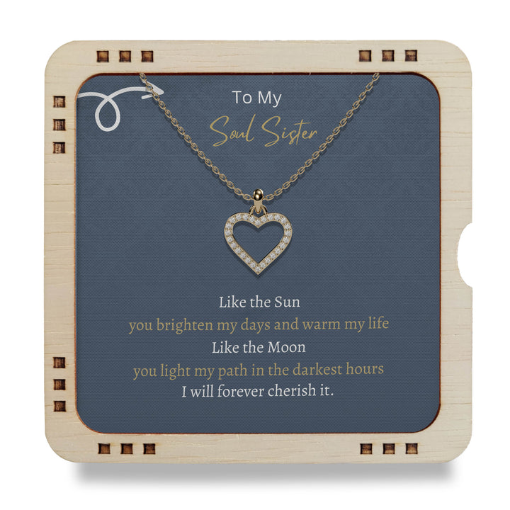 To My Soul Sister - I will forever cherish it Our Friendship | 18K gold plated necklace