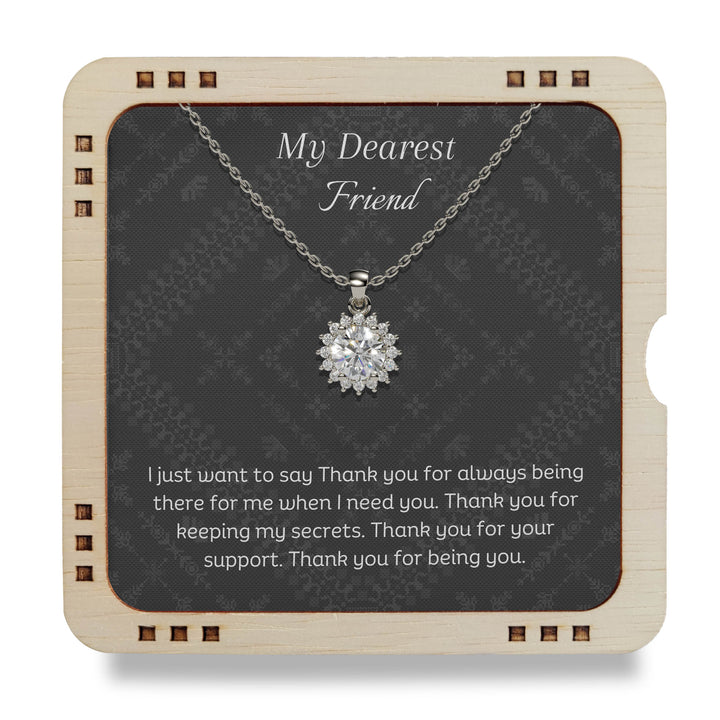 My Dearest Friend- I just want to say Thank you, 925 Sterling Silver Necklace