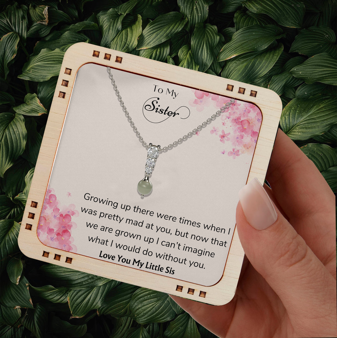 To My Sister 18K Gold Plated Necklace - Love You My Little Sister