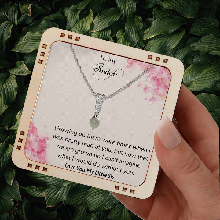 To My Sister 18K Gold Plated Necklace - Love You My Little Sister