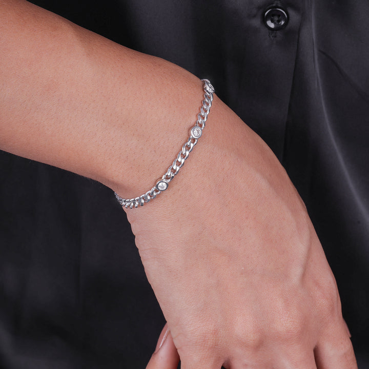 Diamond With Cuban link bracelet