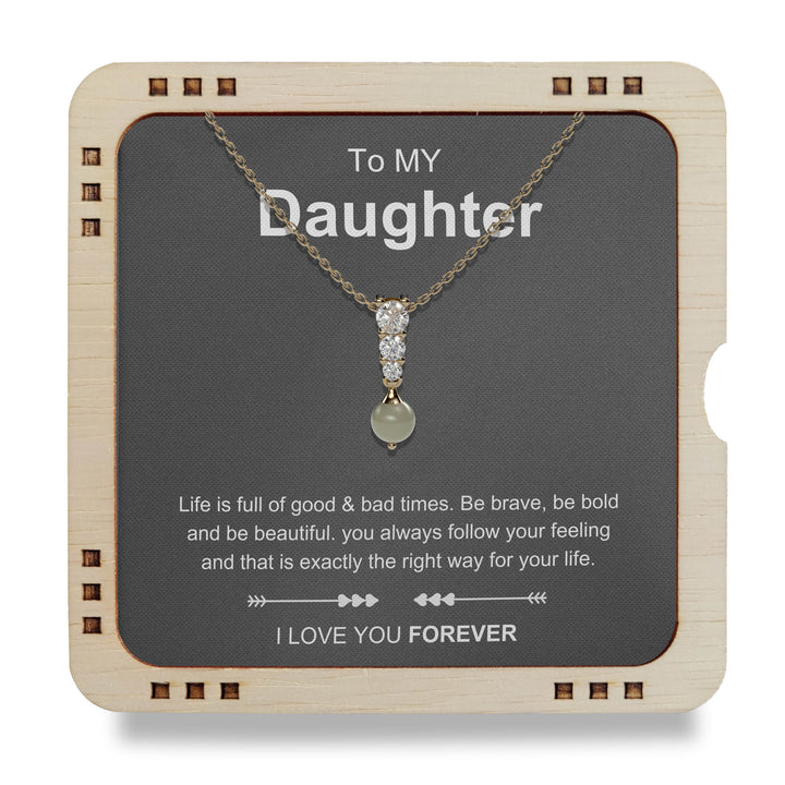 To My Daughter -  you always follow your feeling, 18K Gold Plated Necklace