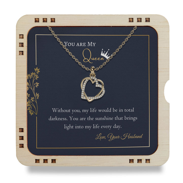 You are My Queen- Without you, my life would be in total darkness,18K Gold Plated Necklace