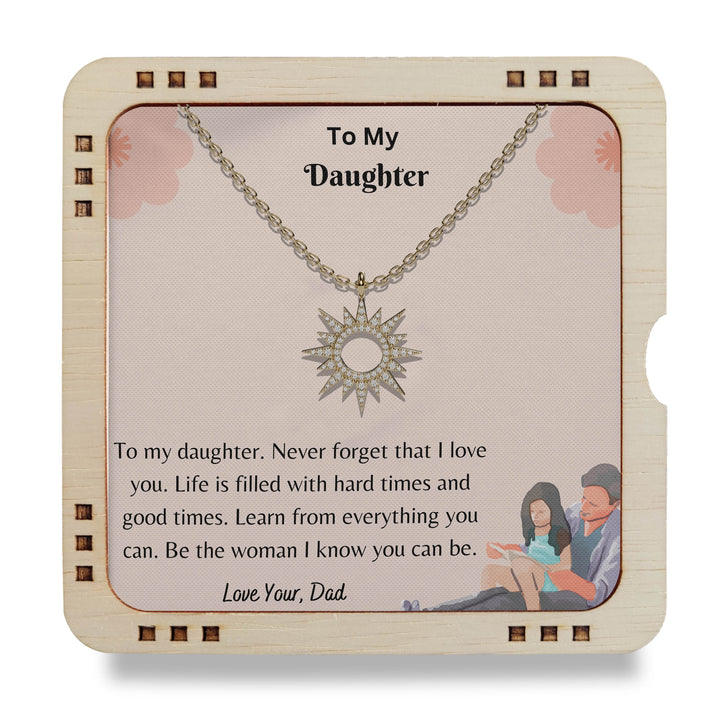 18K Gold Plated Necklace For My Gorgeous Daughter - I Love You My daughter
