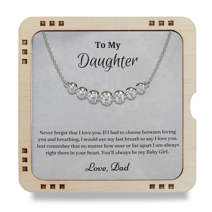 925 Sterling Silver Necklace To My Gorgeous Daughter - You will Always be my baby girl