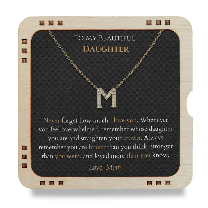 18K Gold Plated Necklace To My Amazing Daughter - Never Forget I Love You