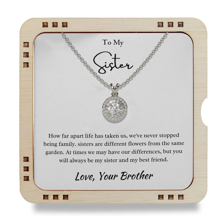 To My Sister- 18K Gold Solid Necklace From Brother, You are my Best Friend