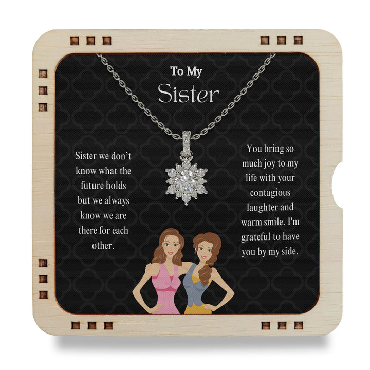 To My Little Sister 18K Gold Plated Necklace - You are lovely sister