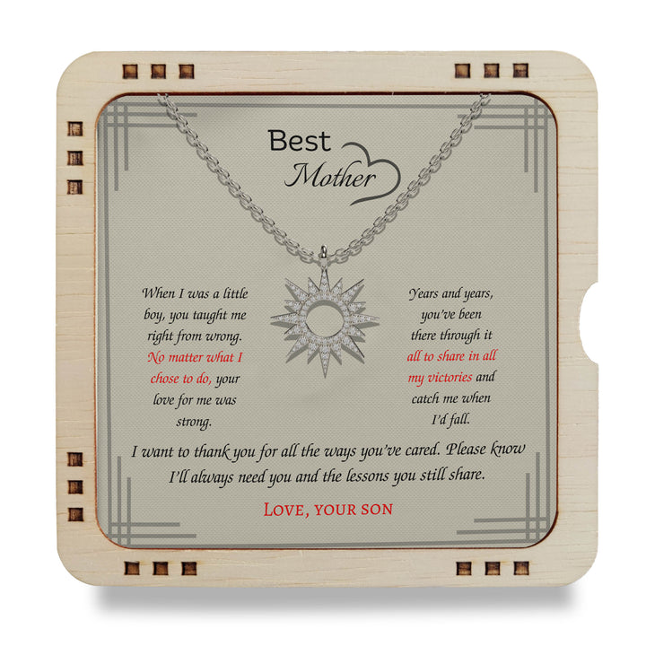 925 Sterling Silver Necklace Best Mother - your love for me was strong