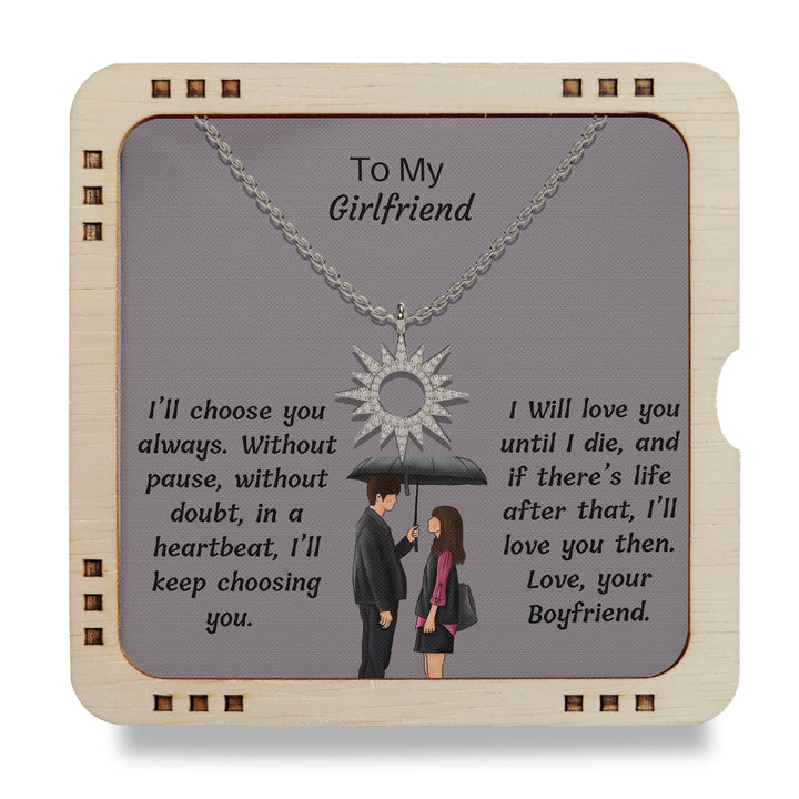 18K Gold Plated Necklace To My Girlfriend- I will choose you always