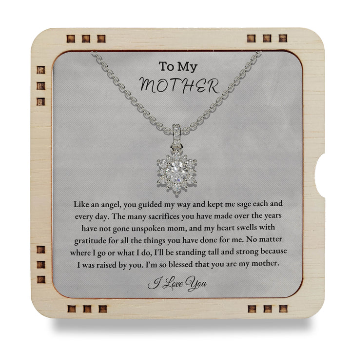 925 sterling silver necklace To My MOTHER- I was raised by you