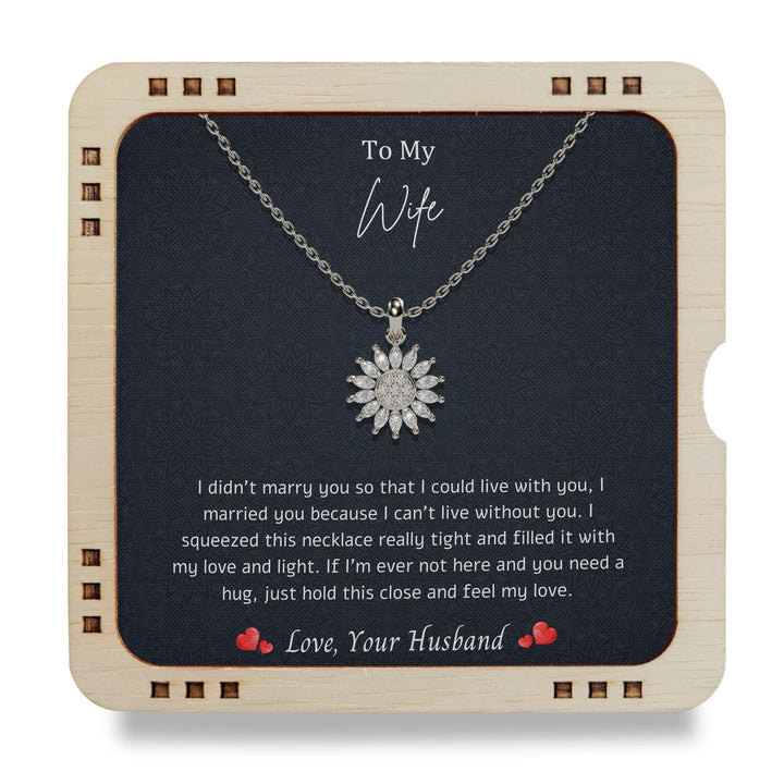 925 Sterling Silver Necklace To My Wife- You are My Love and light