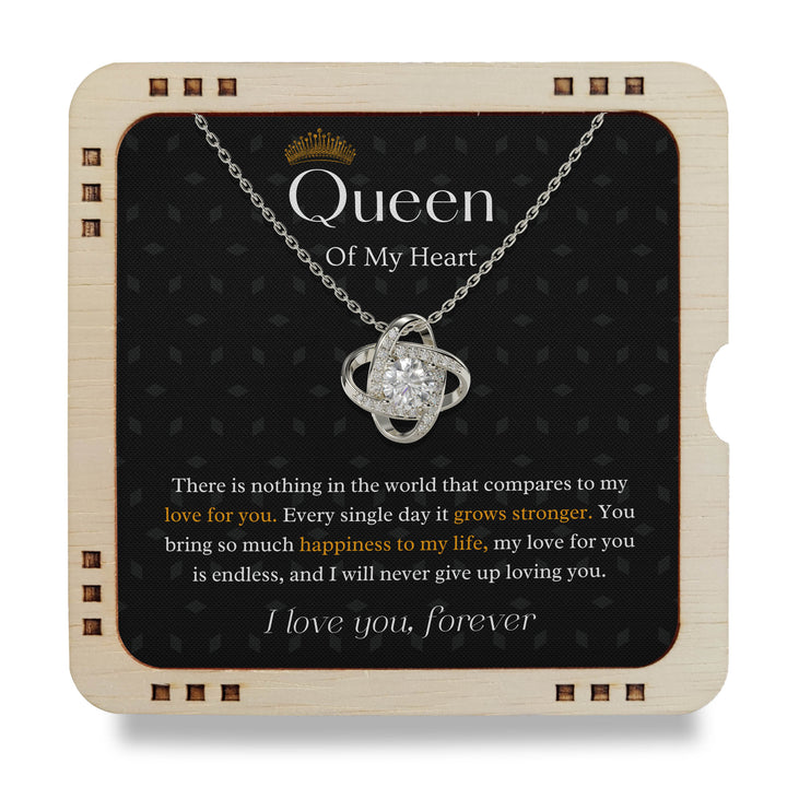 Queen of my heart- I love you forever, 925 Sterling Silver Necklace
