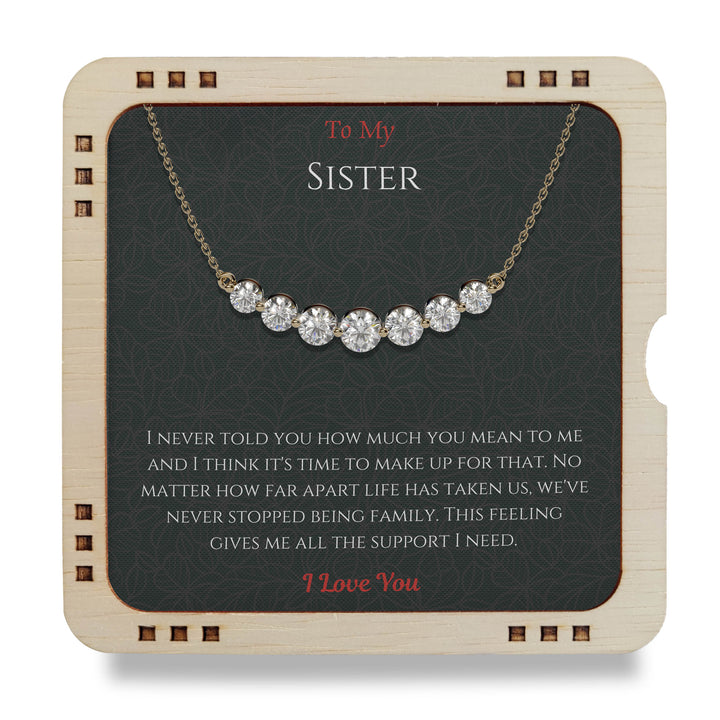 925 Sterling Silver Necklace To My Sister- You give me all the support I need