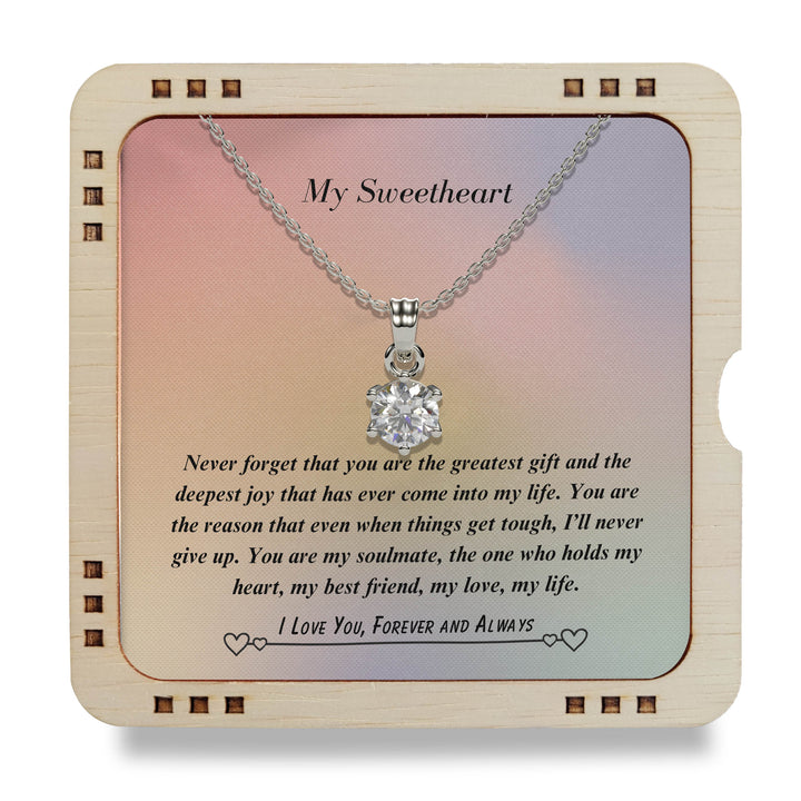 My Sweetheart- You are my heart, 925 Sterling Silver Necklace