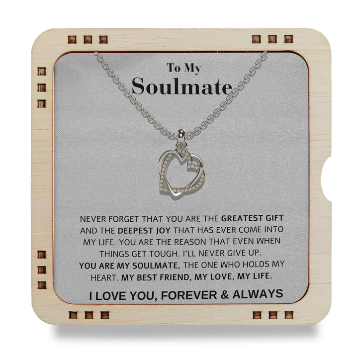 925 Sterling Silver Necklace To My Soulmate - My best friend, my love, my life