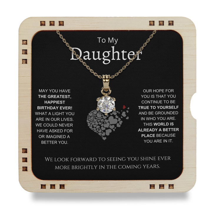 To My Daughter - Happy Birthday | gift from dad, 18K gold plated necklace