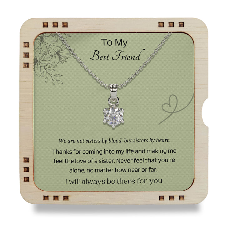 To My Best Friend 925 Sterling Silver Necklace - I will always be there for you, gift for BFF