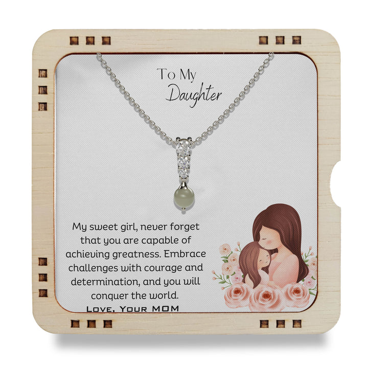 To My Beautiful Daughter - You are my sweet girl | 925 Sterling Silver necklace, gift from mom