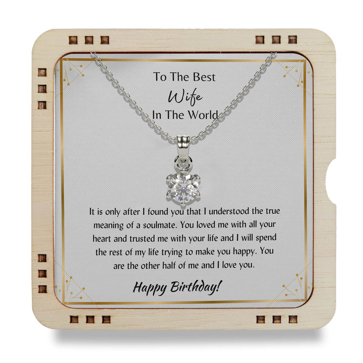 925 Sterling Silver Necklace To The Best Wife In The World - You loved me with all your heart