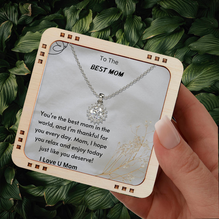 18K Gold Plated Necklace For My Mom - you are the best mom, from son or daughter