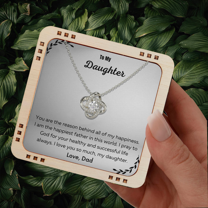To My Sweet Daughter - My all happiness | gift from dad, 18K Gold plated necklace