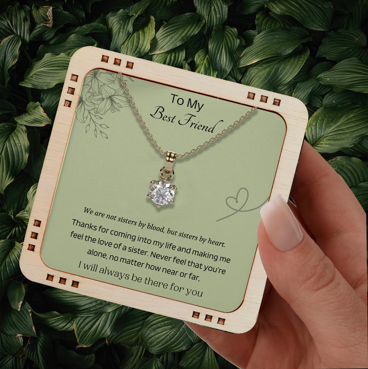 To My Best Friend 925 Sterling Silver Necklace - I will always be there for you, gift for BFF