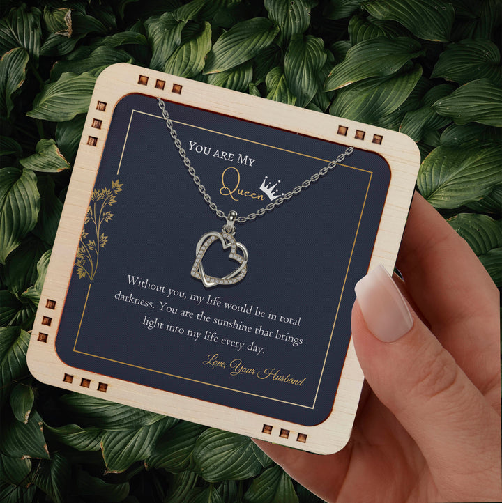You are My Queen- Without you, my life would be in total darkness,18K Gold Plated Necklace