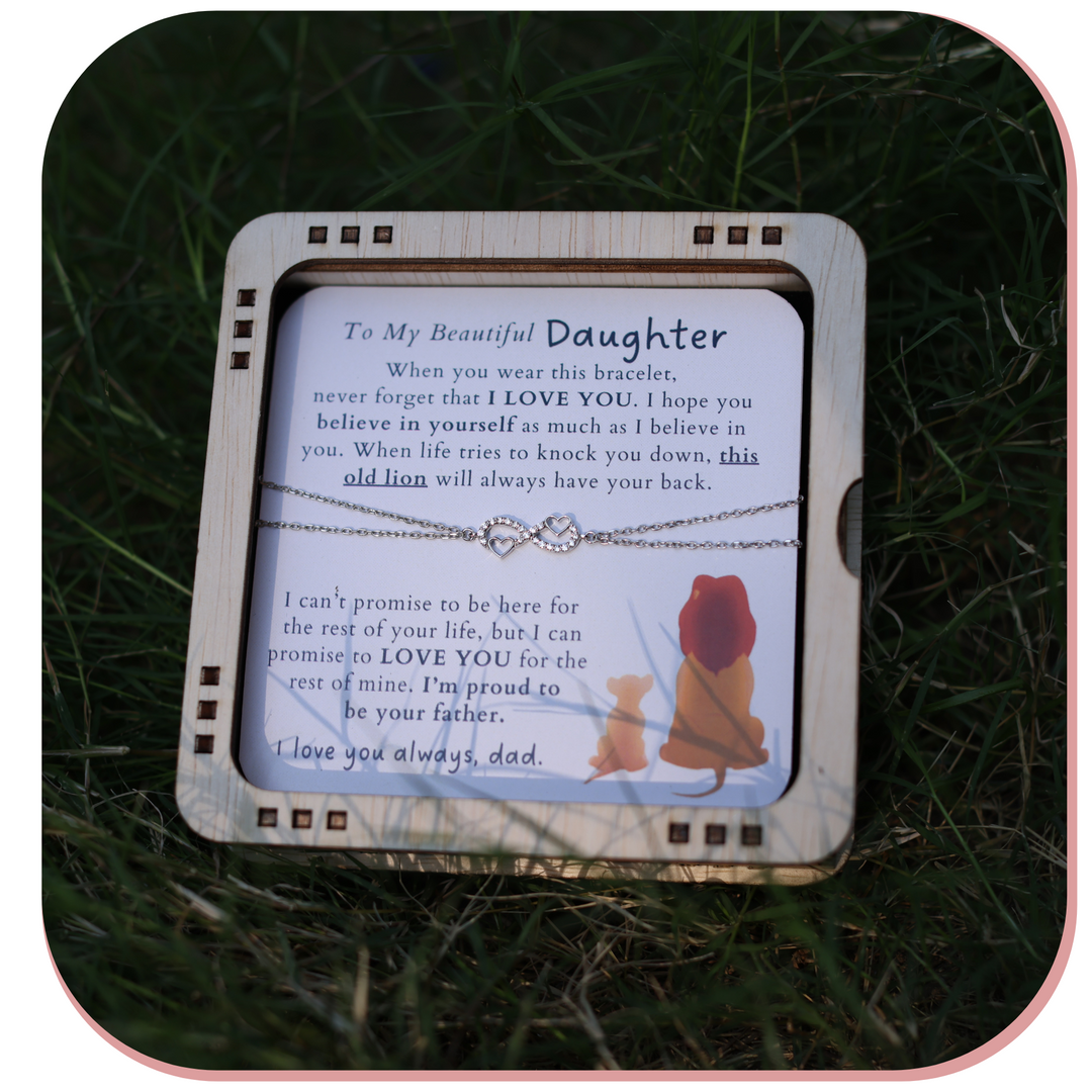 To My Daughter I'm proud to be your Father Bracelet gift